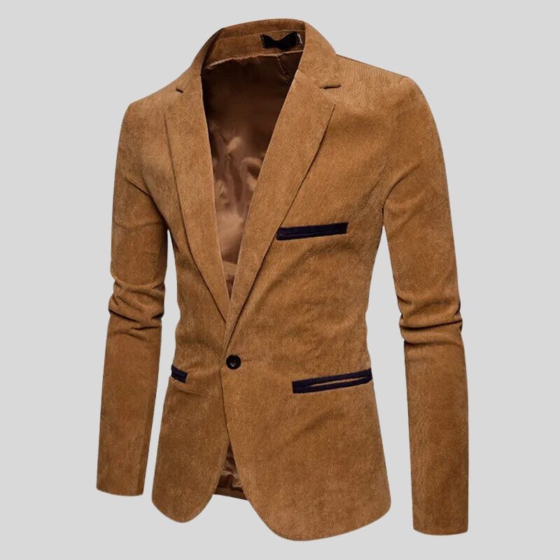 Veste-en-Velours-Homme-Marron Veste-en-Velours-Homme-Marron